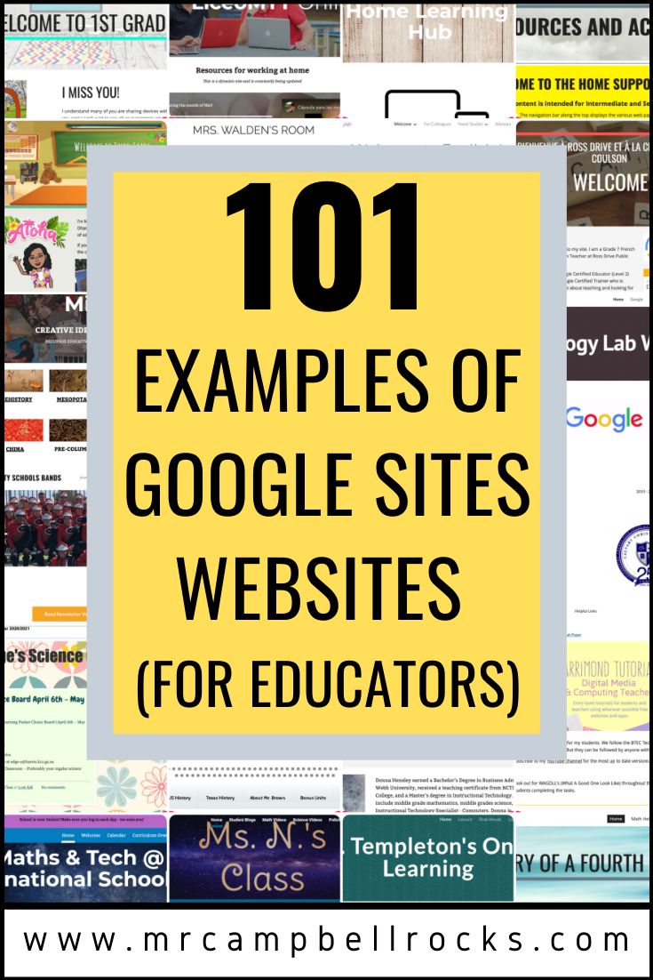 101 Examples Of Google Sites Websites For Educators